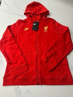 Liverpool FC Authentic Nike Women Full Zip Hooded Sweatshirt (Medium) Retail $85